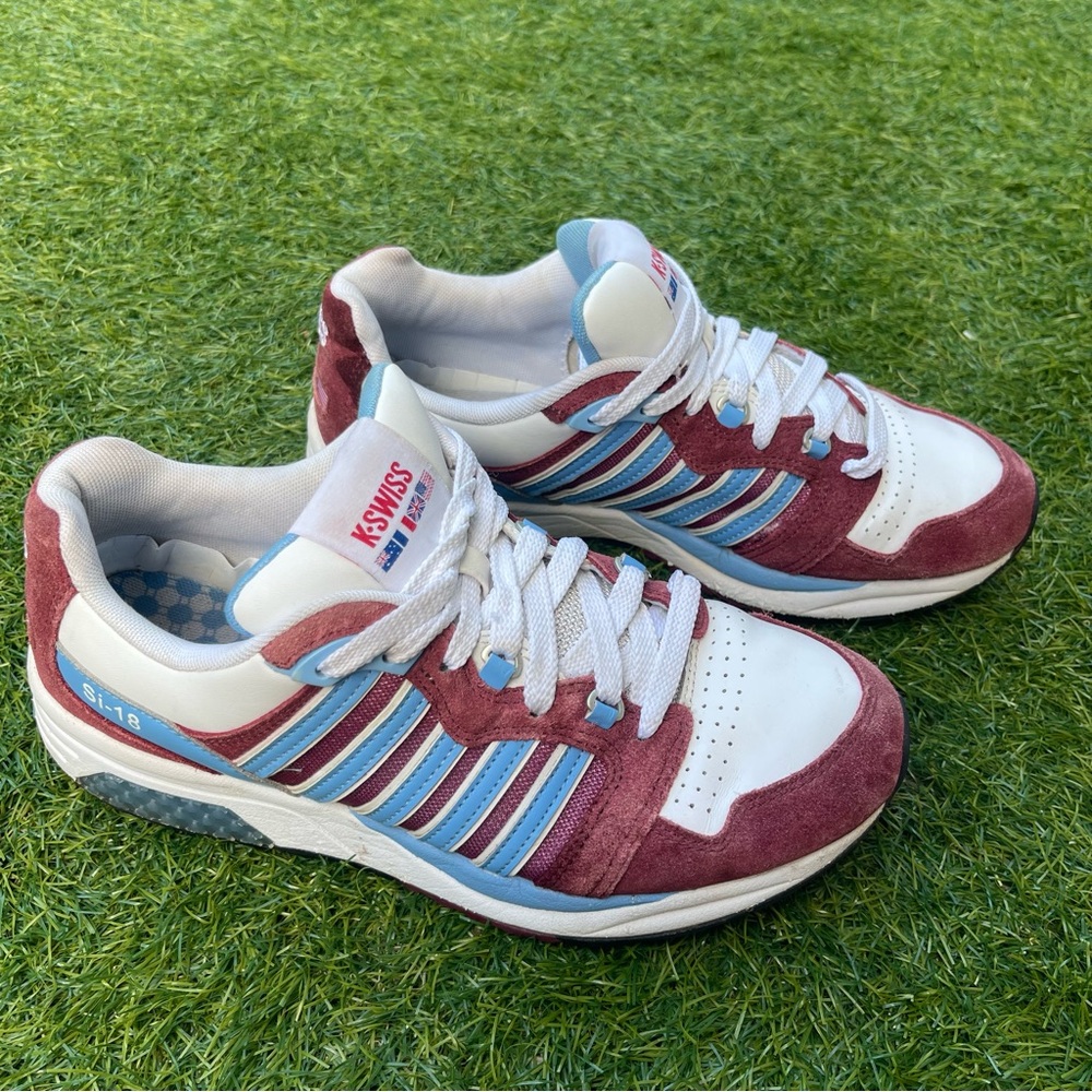 K-Swiss SI-18 rannell codorvan blue Phillies Burgundy and Light Blue Sneakers